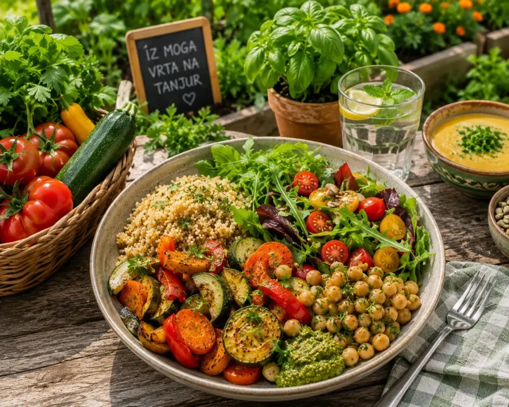 Zdravi Veganski Ručkovi s Povrćem Iz Vlastitog Vrta