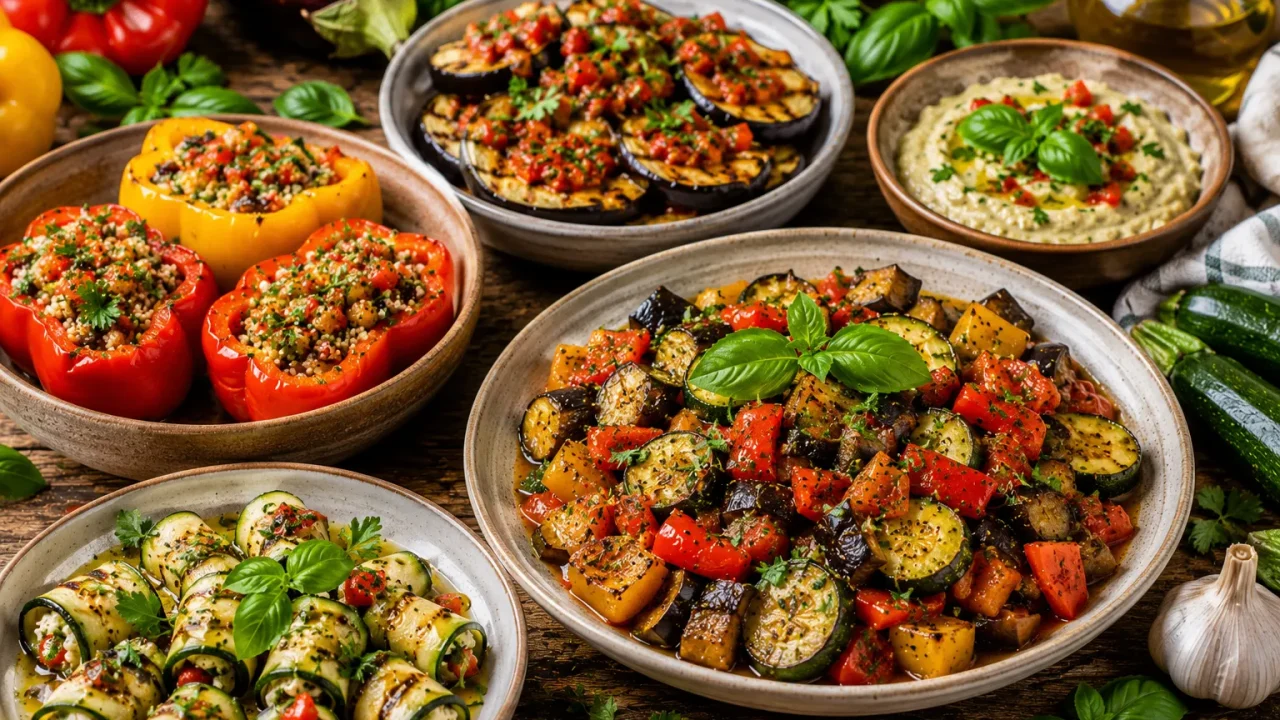 Sezonski Veganski Recepti s Paprikom, Tikvicama i Patlidžanom