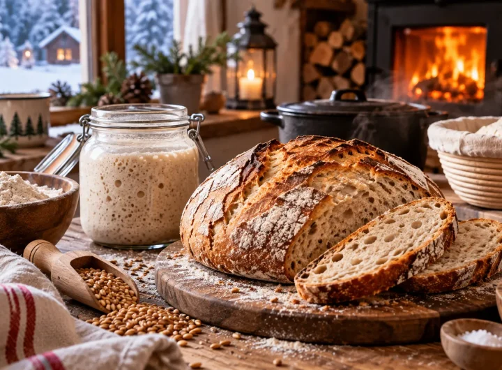 domaći kruh na stolu
