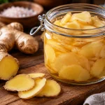 fermentirani đumbir u staklenci