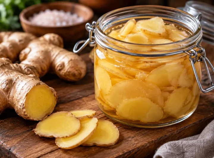 fermentirani đumbir u staklenci